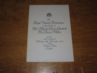 1984 Victoria Palace Royal Variety Performance Programme
