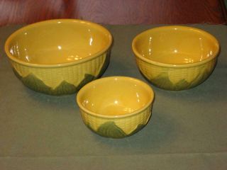 Shawnee Corn King 3 Nesting Bowl Set 5 ",  6 ",  8 "