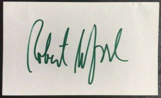 Robert Redford Hand Signed Autographed 3 X 5 Index Card - Quiz Show