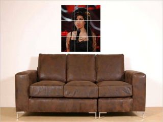 Amy Winehouse Huge 35 " X25 " Mosaic Wall Poster N2