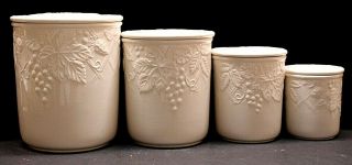 Mikasa English Countryside White Canister Set Of 4 Dp900