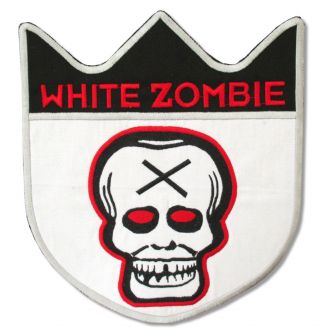 White Zombie X Head Jumbo Shield Embroidered Patch Official Rob Merch