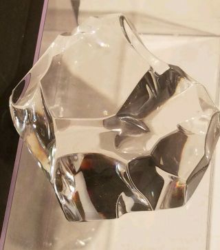 Vintage Signed Val St.  Lambert Crystal Cut Paperweight.  Nr