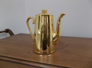 Vintage Royal Worcester Fireproof Gold Plated Coffee Teapot England Euc