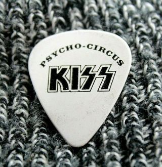 Kiss // Gene Simmons 1998 Psycho Circus Tour Guitar Pick // White/black