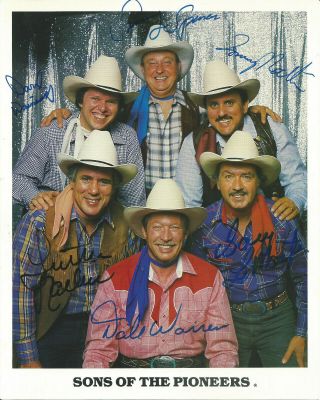 Sons Of The Pioneers Hand Signed Autographed Photo By All 6