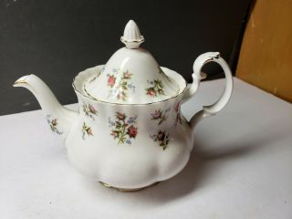 Vintage Royal Albert Bone China England Winsome Pattern Small Size Teapot