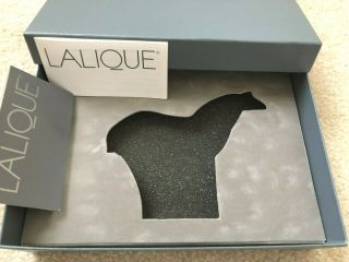 Empty Lalique Kazak Galloping Horse Figurine Box Minty