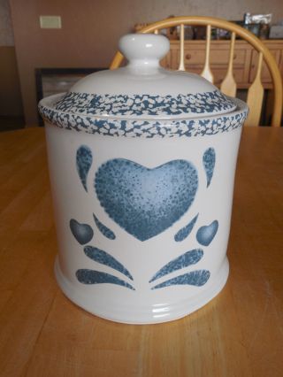 Corelle Jay Import Blue Hearts Flour Canister W Lid Or Lid Only 6 7/8 "
