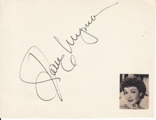 Movie Star Jane Wyman Autograph Signed Vintage Album Page D07