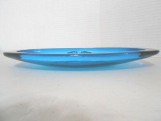 Viking Glass Cobalt Blue Oval Ashtray Mid Century Modern
