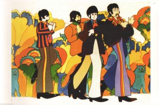The Beatles John Lennon Paul Mccartney George Ringo Yellow Submarine Art Poster