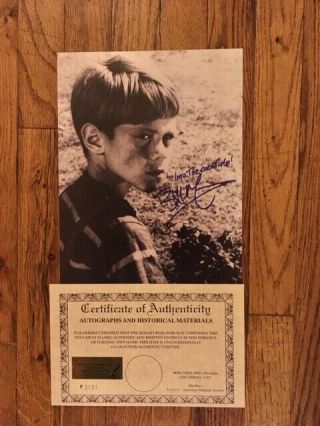 Billy Mumy Autographed Twilight Zone 8x10 Photo It 