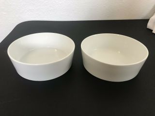 Euc Two Cereal Bowls Block Spal Portugal Lisboa White 5 3/4 " D,  2” Tall