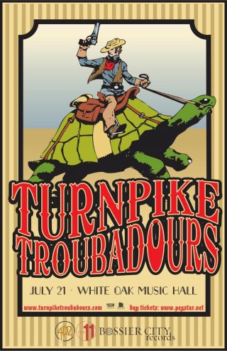 Turnpike Troubadours 2017 Houston Concert Tour Poster - Country /folk /roots Rock