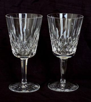 Set Of 2 Waterford Crystal Lismore 6 7/8 " Water Goblets