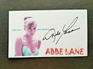 Abbe Lane Autographed 3x5 Index Card B