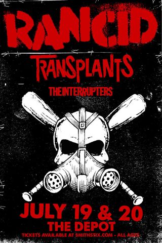 Rancid / Transplants /interrupters 2013 Salt Lake Concert Tour Poster - Punk Music