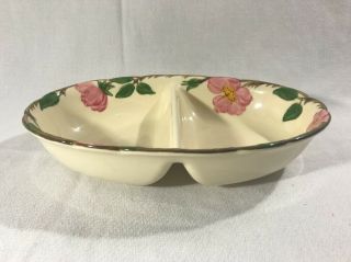 Franciscan Desert Rose Oval Divided Vegetable Dual Compartment Serving Dish 11 "