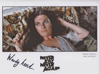 Wendy Leech 007 James Bond Authentic Autograph As Girl In Never Say Never Again