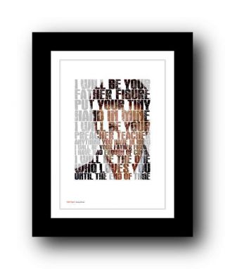 George Michael Wham ❤ Father Figure ❤ Song Lyrics Poster Art Edition Print 21