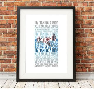 Depeche Mode ❤ Never Let Me Down Again ❤ Song Lyric Poster Art Edition Print 13