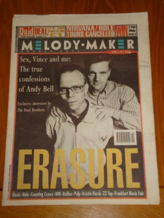 Melody Maker 1994 April 9 Erasure Oasis Hole Nirvana Pulp