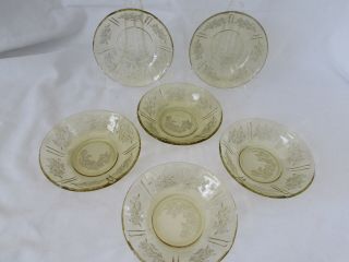 Depression Glass: Federal Glass - " Sharon " - Cereal Bowls - Set Of 6