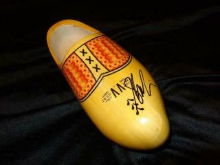 Shania Twain Autographed Large Wooden Shoe From 2004 Netherlands Concert