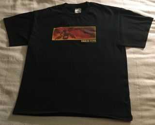 Linkin Park Chester Bennington 2001 Concert Tour Black T - Shirt Rare Large
