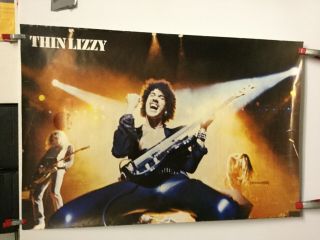 Thin Lizzy 70/80’s Uk?? Poster.  W/sticker On Back