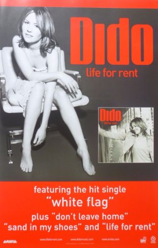 Dido " Life - White Flag " U.  S.  Promo Poster - Dido Sitting In Chair