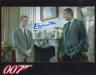 Edward Fox " M " 007 James Bond Authentic Autograph Never Say Ever Again