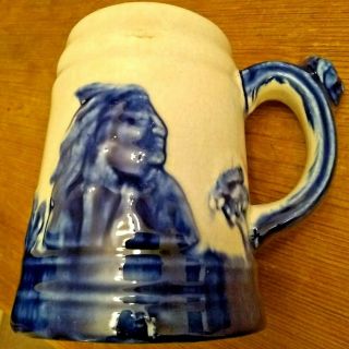 Sleepy Eye Pottery Coffee Mug Stein Marked Wsc Monmouth Ill Vintage