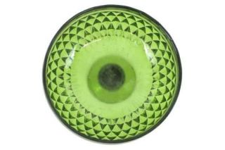 Vintage Green Cut Glass Lidded Pedestal Candy Dish Compote Diamond Pattern 3