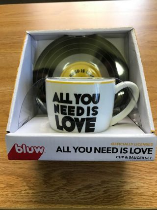 Bluw The Beatles All You Need Is Love Lyric Cup & Saucer Brand