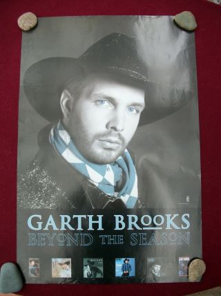 Garth Brooks Vintage Holiday " Beyond The Season " Promotional Poster - 1992