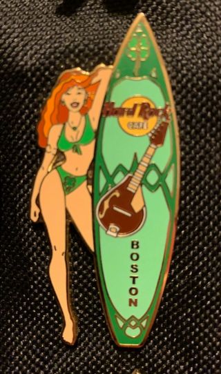 Hard Rock Cafe Boston Surfer Babe Girl Pin