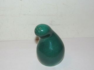 Rare Eva Zeisel Red Wing Pottery,  Green Town & Country Shmoo Pepper Shaker