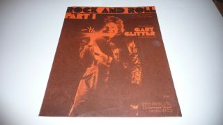 Gary Glitter Rock And Roll Part 1 Uk 1972 Sheet Music
