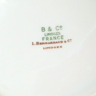Limoges Butterfly Bowl Dish Square B&Co Bernardaud Porcelain 2