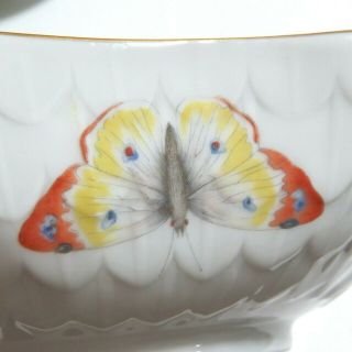 Limoges Butterfly Bowl Dish Square B&Co Bernardaud Porcelain 8