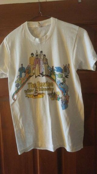 Vintage Beatles Yellow Submarine Size Small Ladies Screen Stars T - Shirt