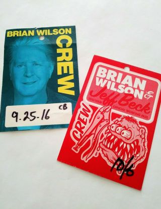 Brian Wilson And Jeff Beck 2013 Tour / Brian Wilson 2016 Tour Silk Badge