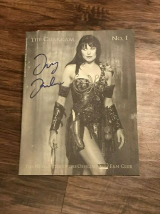 Signed Lucy Lawless Xena Chakram 1 Fanclub Book Warrior Princess Gabrielle