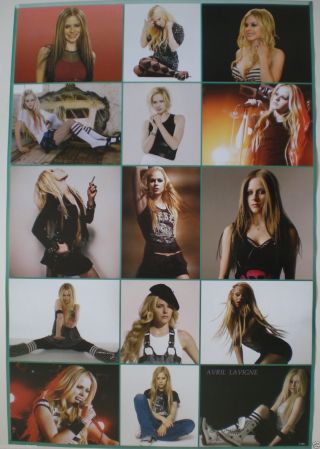 Avril Lavigne " 15 Shot Collage " Asian Poster - Great Shots Of Our Favorite Rocker