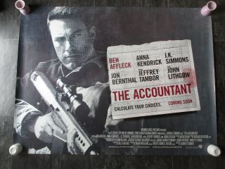 The Accountant Uk Movie Poster Quad Double - Sided Cinema Poster 2016 Rar