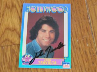 John Travolta Autographed Hand Signed Hollywood Card Grease