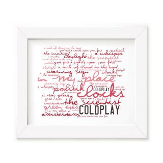 Coldplay Poster Print - A Rush Of Blood To The Head - Lyrics Gift Signed Art