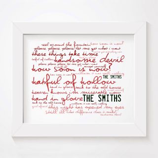 `zephyr` The Smiths Art Print Typography Album Song Lyrics Signed Wall Poster